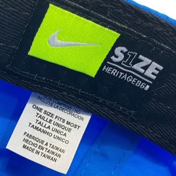 Nike S1ze Heritage86 Hat Blue Youth Metallic Logo Strapback Cap - Picture 9 of 9